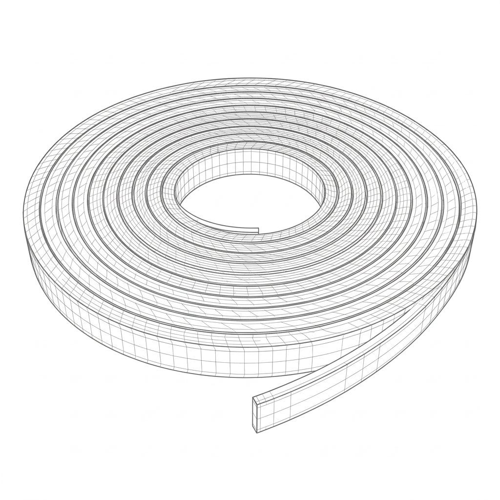 Representative gasket tape roll technical illustration; not an exact depiction of CDS-G-INT-TM